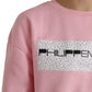 Philippe Model Pink Cotton Logo Long Sleeves Pullover Sweater