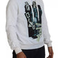 Dolce & Gabbana White Caesar Cotton Hooded Sweatshirt Sweater