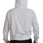 Dolce & Gabbana White Cotton Hooded Sweatshirt Sweater