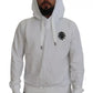 Dolce & Gabbana White Cotton Hooded Sweatshirt Sweater