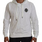 Dolce & Gabbana White Cotton Hooded Sweatshirt Logo Sweater