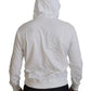 Dolce & Gabbana White Cotton Hooded Sweatshirt Logo Sweater