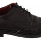 Dolce & Gabbana Black Leather Brogue Oxford Dress Shoes