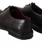 Dolce & Gabbana Black Leather Brogue Oxford Dress Shoes