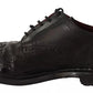 Dolce & Gabbana Black Leather Brogue Oxford Dress Shoes