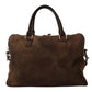 Dolce & Gabbana Brown Leather Shoulder Strap Travel Messenger Gym Men Bag