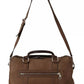 Dolce & Gabbana Brown Leather Shoulder Strap Travel Messenger Gym Men Bag