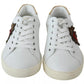 Dolce & Gabbana White Leather Heart Low Top Sneakers Men Shoes