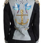 Dolce & Gabbana Blue Button Crystal Embellished Cotton Jacket