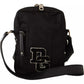 Dolce & Gabbana Black Nylon Leather DG Logo Patch Messenger Cross Body Bag