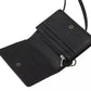 Dolce & Gabbana Black Leather Bifold Shoulder Sling Women Wallet