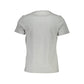 La Martina Elegant Gray Cotton Tee with Signature Print