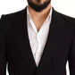 Dolce & Gabbana Black Wool Slim Fit Coat Jacket Blazer