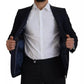 Dolce & Gabbana Blue Wool Single Breasted Coat Men Blazer