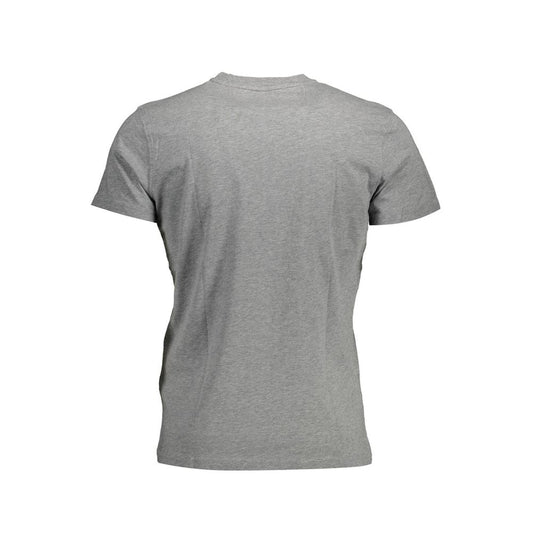 La Martina Exquisite Embroidered Gray Cotton Tee