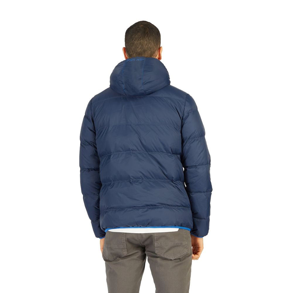 La Martina Blue Nylon Men Jacket