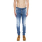 Dsquared² Blue Cotton Men's Distressed Jean