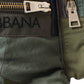 Dolce & Gabbana Military Green Patchwork Rucksack Backpack Bag