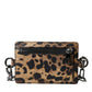 Dolce & Gabbana Brown Leather Leopard Print Logo Plaque Cardholder Wallet