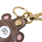 Dolce & Gabbana Multicolor Dauphine Calfskin DG Logo Keyring Keychain