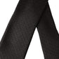 Dolce & Gabbana Black Patterned Silk Adjustable Men Tie