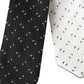 Dolce & Gabbana Black White Patterned Adjustable Tie