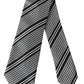 Dolce & Gabbana Black White Stripes Silk Adjustable Tie