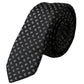 Dolce & Gabbana Black Jacquard Patterned Silk Adjustable Men Tie