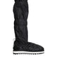 Dolce & Gabbana Black Quilted High Top Boots Sneakers Shoes