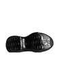 Dolce & Gabbana Black Foiled Rubber Toy Low Top Men Sneakers Shoes