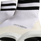 Dolce & Gabbana White Black Slip On Wave Socks Sneakers Shoes