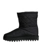 Dolce & Gabbana Black Nylon Padded Mid Calf Men Boots Shoes