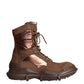 Dolce & Gabbana Brown Suede Leather Military Combat Men Boots Shoes