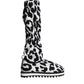 Dolce & Gabbana Black White Leopard Quilted Men Boots Sneakers Shoes