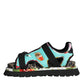 Dolce & Gabbana Multicolor Patchwork Slides Sandals Men Shoes