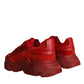 Dolce & Gabbana Red Leather Daymaster Low Top Sneakers Shoes