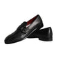 Dolce & Gabbana Black Leather Logo Loafers Men Dress Shoes