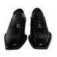 Dolce & Gabbana Black Calfskin Leather Derby Dress Men Shoes