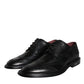 Dolce & Gabbana Black Leather Oxford Wingtip Formal Men Shoes