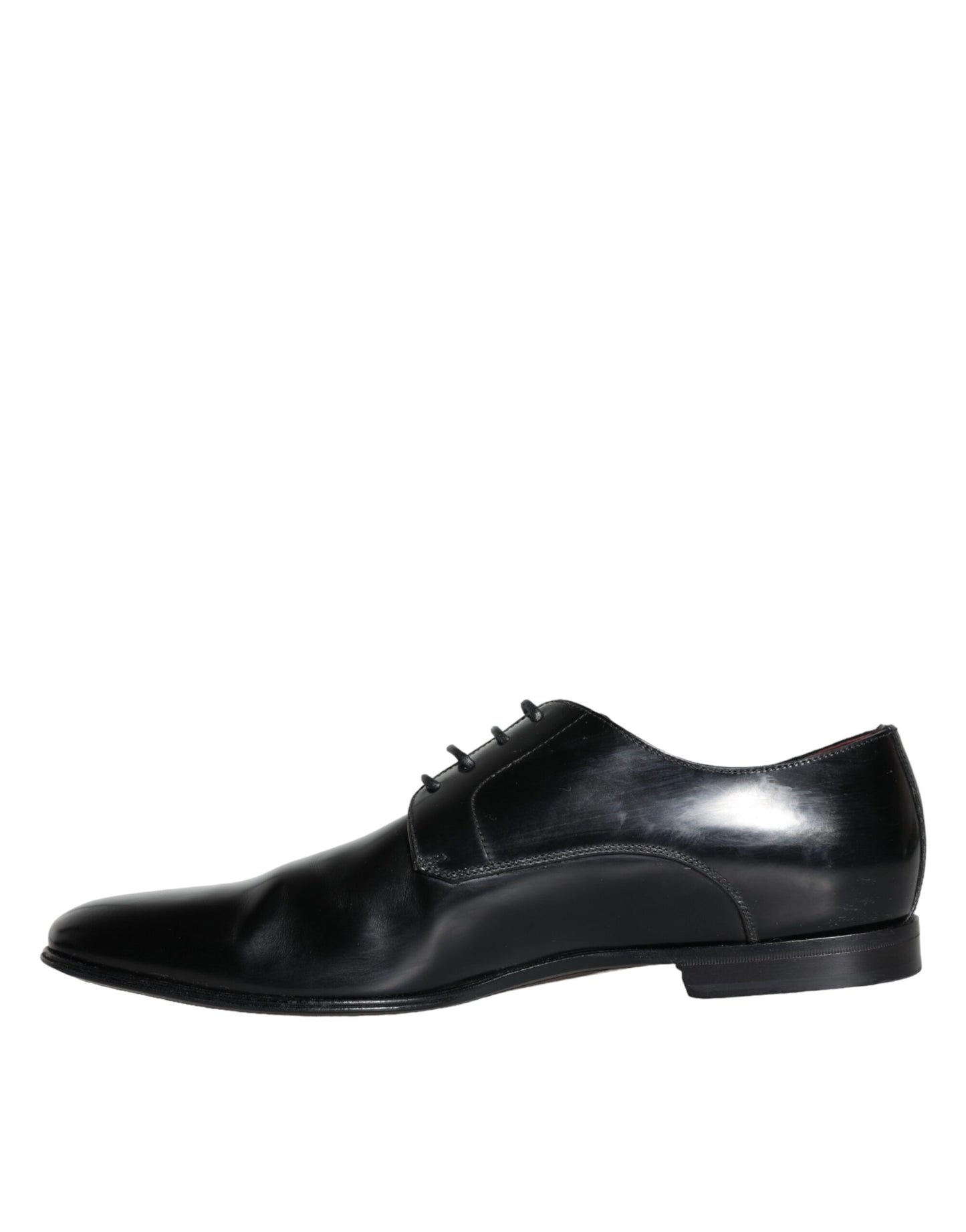 Dolce & Gabbana Black Leather Derby Formal Dress Men Shoes