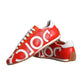 Dolce & Gabbana Red White Leather Logo Casual Sneakers Shoes