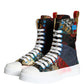 Dolce & Gabbana Multicolor Patchwork Logo High Top Sneakers Shoes