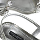 Dolce & Gabbana Silver Crystal Sandals Flats Flip Flops Shoes