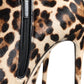 Dolce & Gabbana Brown Leopard Calf Fur Heels Ankle Boots Shoes