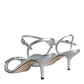 Dolce & Gabbana Silver Crystal AnkleStrap Keira Sandals Shoes