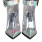 Dolce & Gabbana Silver Iridescent PVC Pointed Short Boots Shoes