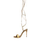 Dolce & Gabbana Gold Leather High Heels Sandals Shoes