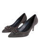 Dolce & Gabbana Gray Amore Suede Bellucci Heels Pumps Shoes