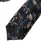 Dolce & Gabbana Black Floral Pattern Silk Adjustable Men Tie