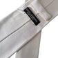 Dolce & Gabbana White Satin Silk Adjustable Men Tie